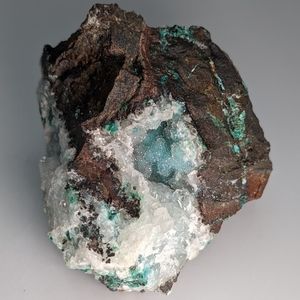 DRUZY CHRYSOCOLLA QUARTZ w calcite crystals malachite mineral IG@quartzblazer